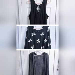 Torrid Size 4 Bundle Lot Of 3 Items Tank Top Bow Sweater And Hoodie Cardigan